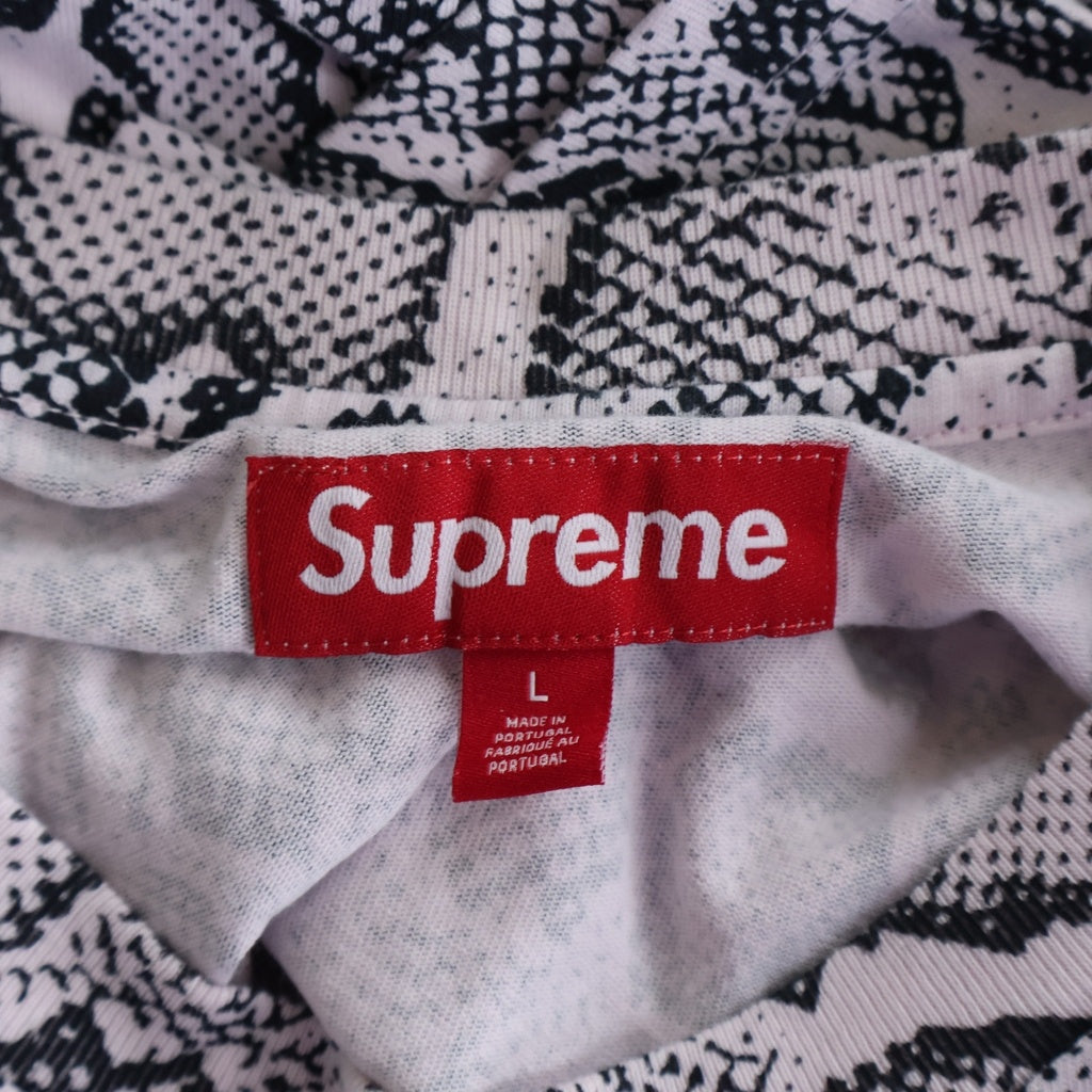 SUPREME(シュプリーム) 24SS Small Box Tee Snak スモールボックスロゴティー スネーク パイソン クルーネックTシャツ ピンク