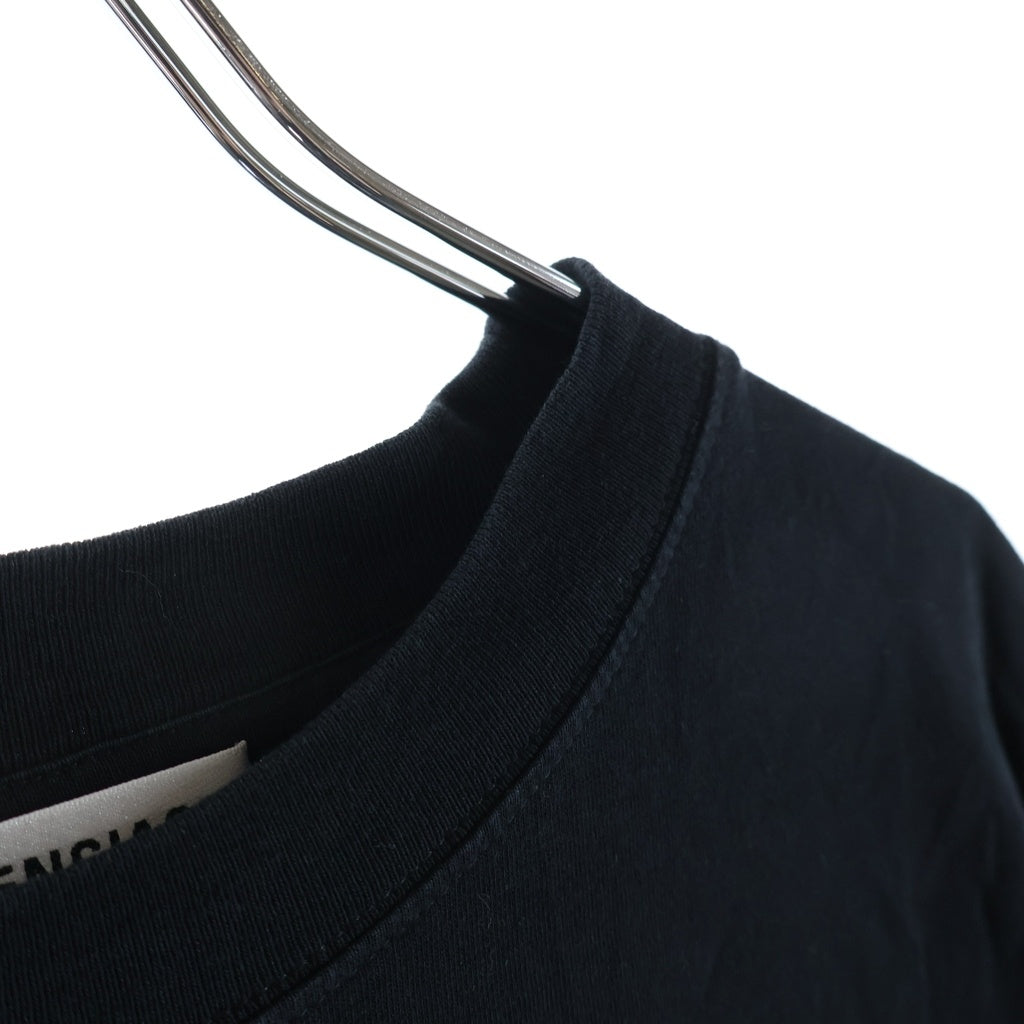 BALENCIAGA(バレンシアガ) 18SS I LOVE TECHNO TEE バック刺繍 クルーネック 半袖Tシャツ カットソー 556089 TDV20 ブラック