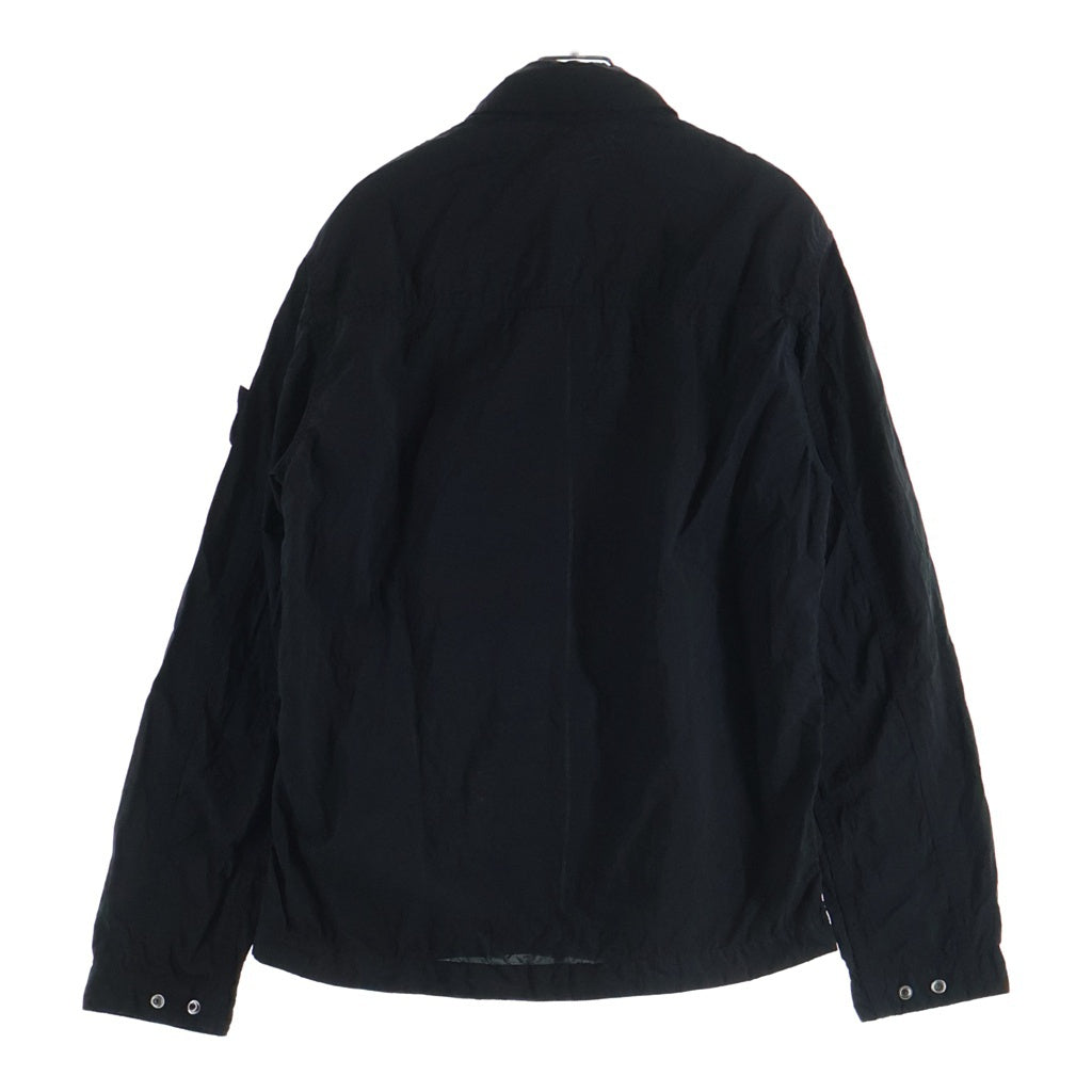 STONE ISLAND(ストーンアイランド) NYLON METAL IN ECONYL コンフォートフィット オーバーシャツ チェストポケット&2wayファスナーL1S151200038S0019 ブラック