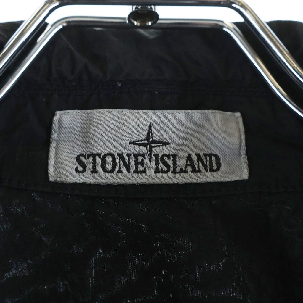 STONE ISLAND(ストーンアイランド) NYLON METAL IN ECONYL コンフォートフィット オーバーシャツ チェストポケット&2wayファスナーL1S151200038S0019 ブラック