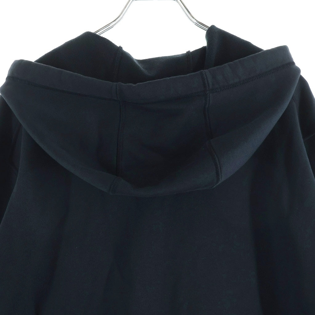 STONE ISLAND(ストーンアイランド) COTTON FLEECE FULL ZIP-UP HOODIE コットンジップアップフーディー ロゴパッチスウェットパーカー 101564251 ブラック
