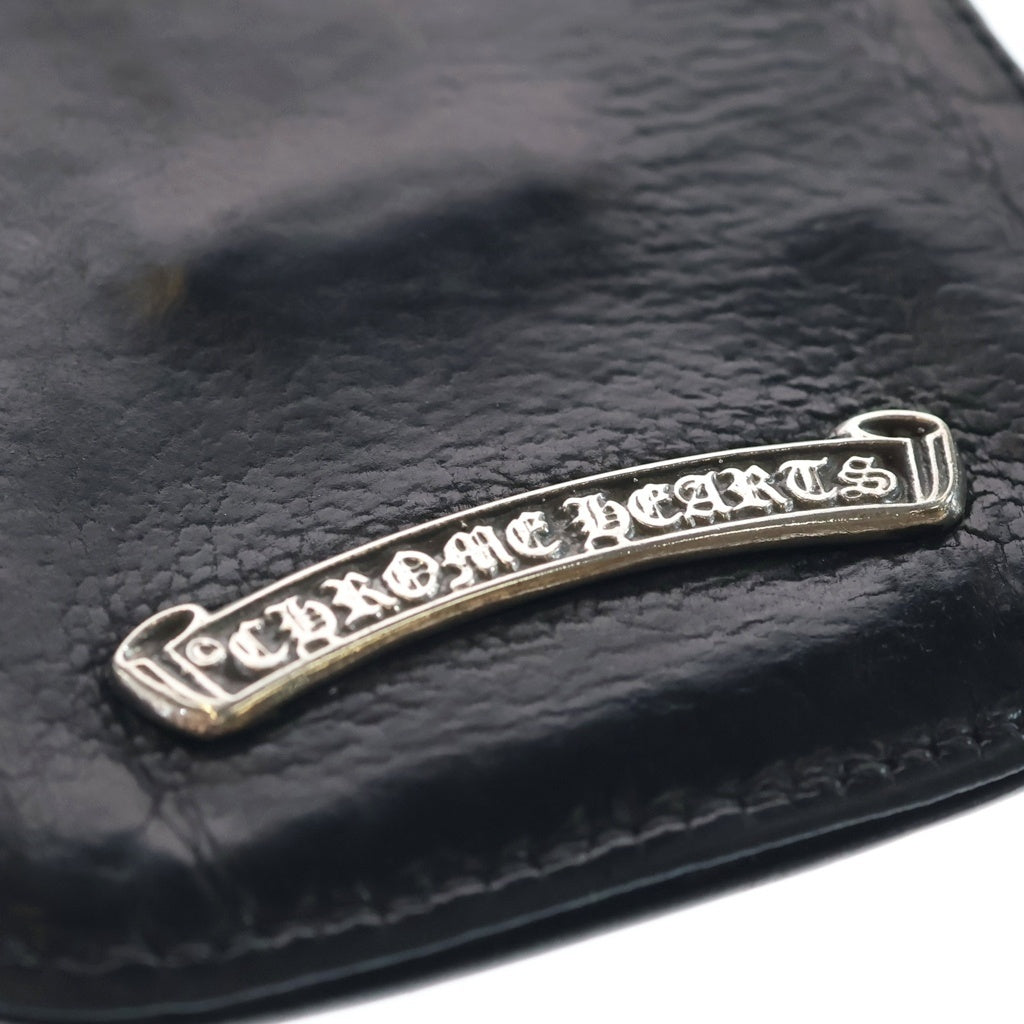 CHROME HEARTS(クロムハーツ) PHONE CASE フレアニー スクロールラベル フォンケース ブラック