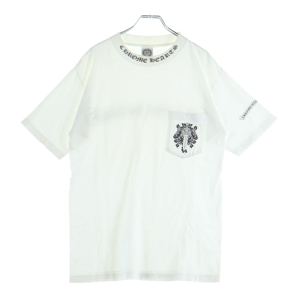 CHROME HEARTS(クロムハーツ) OLD CH T-SHIRT ネックロゴ ダガープリント 半袖Tシャツ