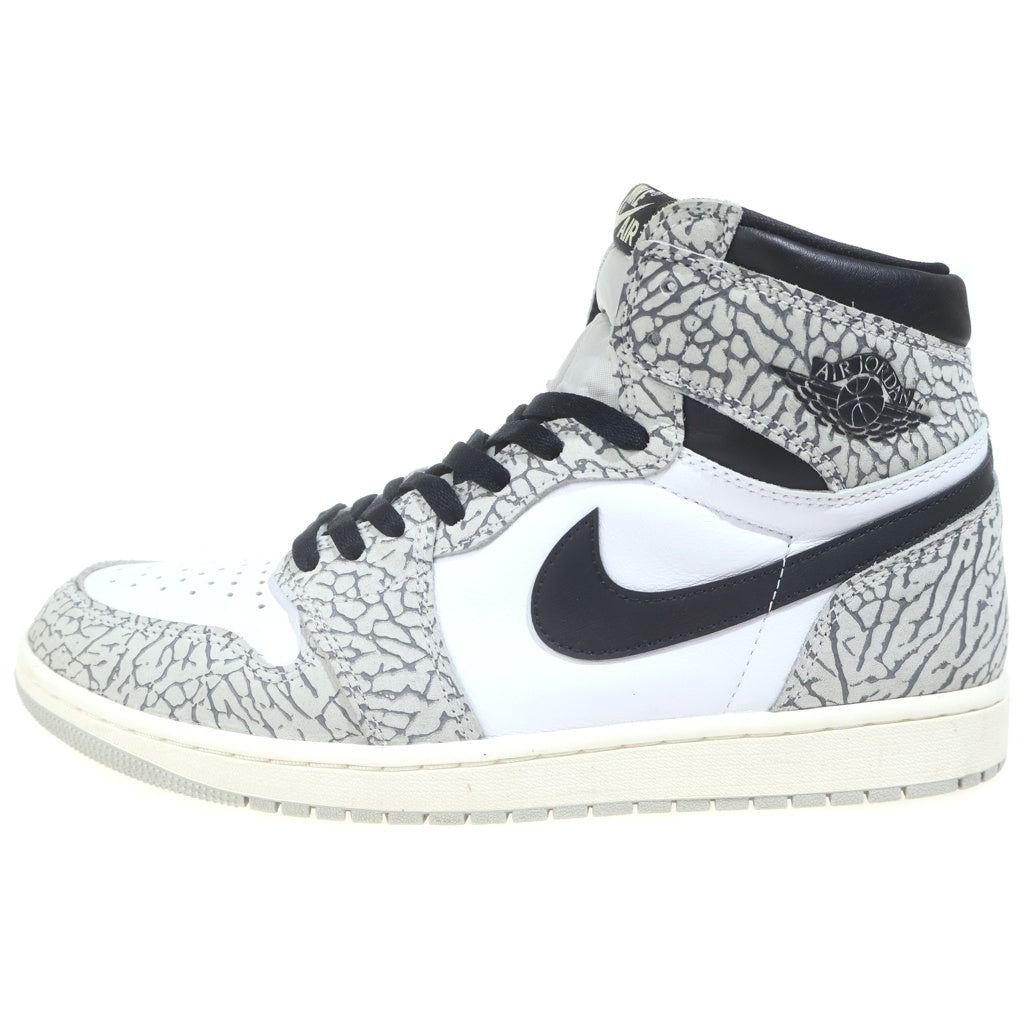 NIKE(ナイキ) AIR JORDAN 1 RETRO HIGH OG WHITE CEMENT ELEPHANT DZ5485-052 エアジョーダン1 ホワイトセメント ハイカットスニーカー ホワイト/グレー US11/29cm