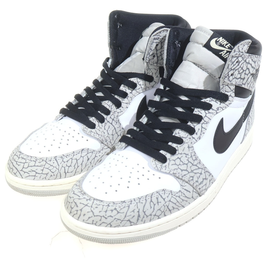 NIKE(ナイキ) AIR JORDAN 1 RETRO HIGH OG WHITE CEMENT ELEPHANT DZ5485-052 エアジョーダン1 ホワイトセメント ハイカットスニーカー ホワイト/グレー US11/29cm