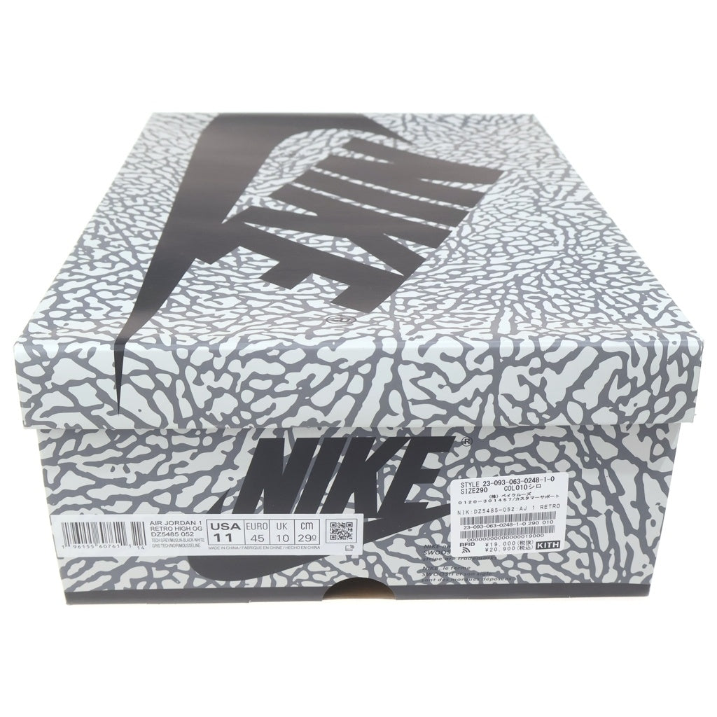 NIKE(ナイキ) AIR JORDAN 1 RETRO HIGH OG WHITE CEMENT ELEPHANT DZ5485-052 エアジョーダン1 ホワイトセメント ハイカットスニーカー ホワイト/グレー US11/29cm