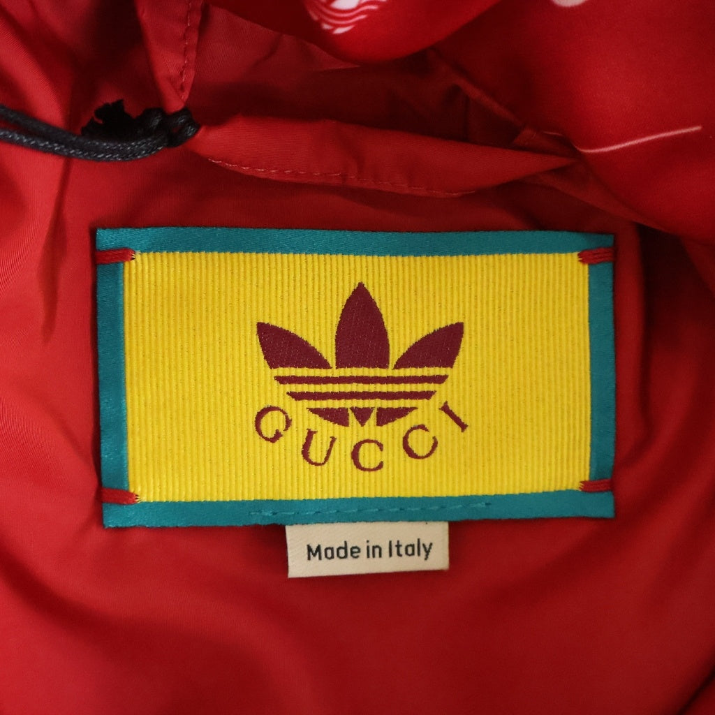 GUCCI(グッチ) ×ADIDAS PULLOVER PARKA ロゴ 691429 ナイロンアノラックパーカー ピンク
