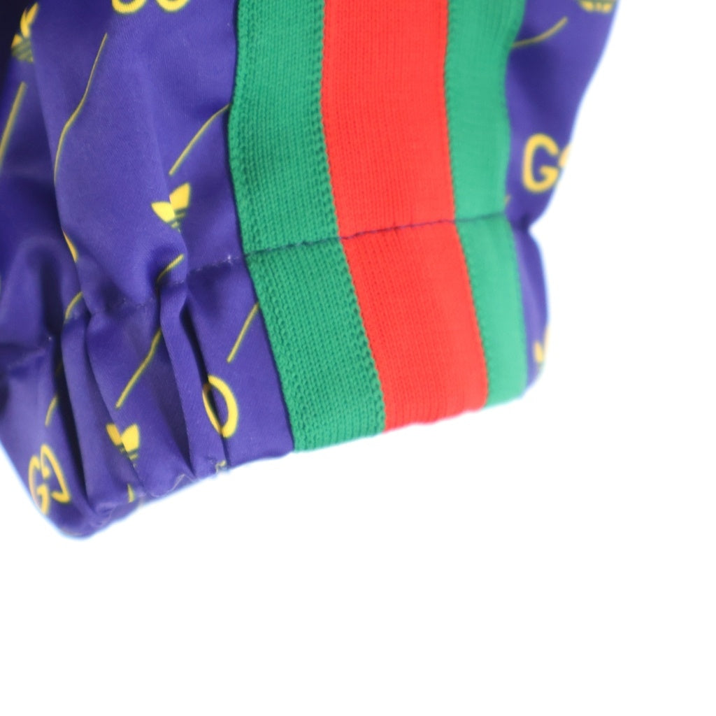 GUCCI(グッチ) ×ADIDAS TREFOIL PRINT JACKET トレフォイルプリントジャケット 691428 ナイロンジャケット ネイビー
