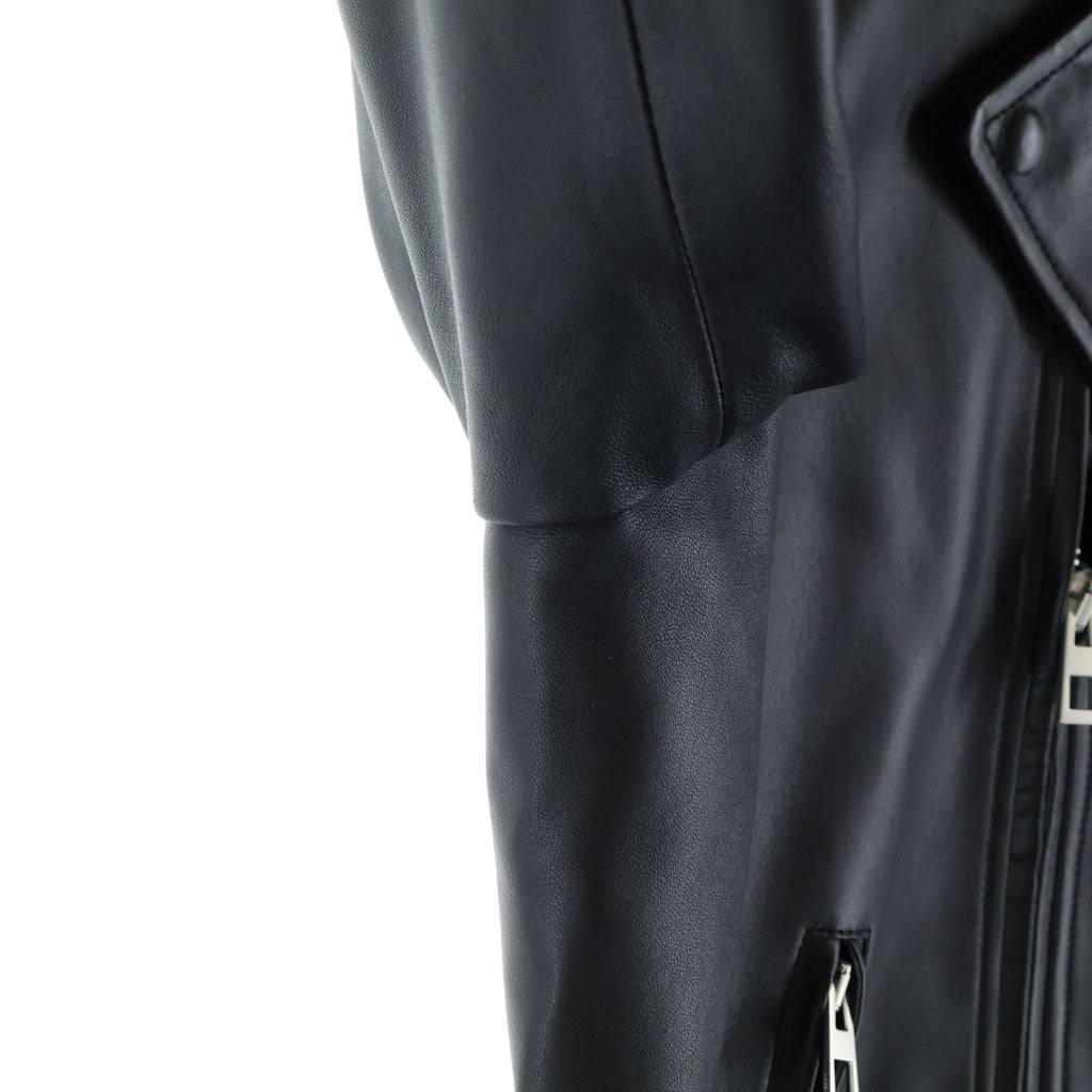 LOEWE(ロエベ) ナッパラムスキンレザーライダースジャケット H526Y19L98 ダブルライダース ブラック