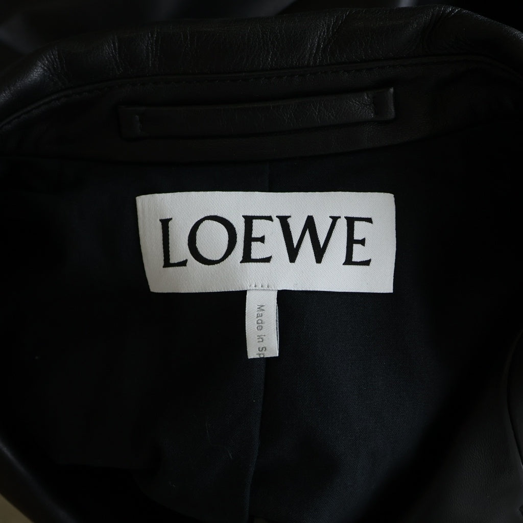 LOEWE(ロエベ) ナッパラムスキンレザーライダースジャケット H526Y19L98 ダブルライダース ブラック