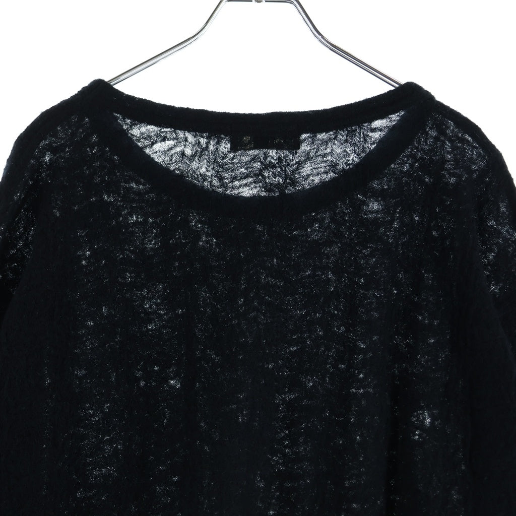 Yohji Yamamoto POUR HOMME(ヨウジヤマモト プールオム) ウール プルオーバー HD-T25-192 クルーネックニット ブラック