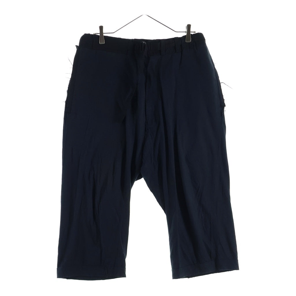 Yohji Yamamoto POUR HOMME(ヨウジヤマモト プールオム) 12SS 断ち切り ベルト HB-P16-010 クロップドパンツ ブラック
