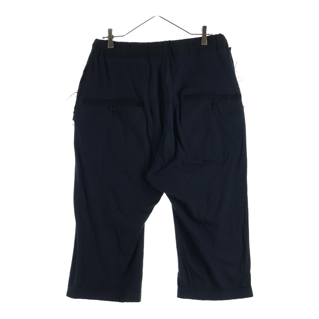 Yohji Yamamoto POUR HOMME(ヨウジヤマモト プールオム) 12SS 断ち切り ベルト HB-P16-010 クロップドパンツ ブラック