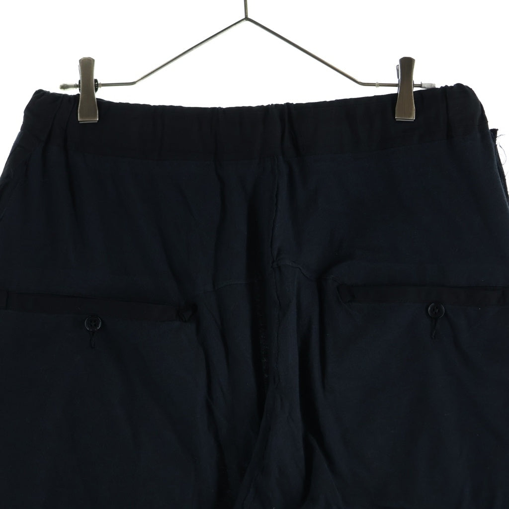 Yohji Yamamoto POUR HOMME(ヨウジヤマモト プールオム) 12SS 断ち切り ベルト HB-P16-010 クロップドパンツ ブラック