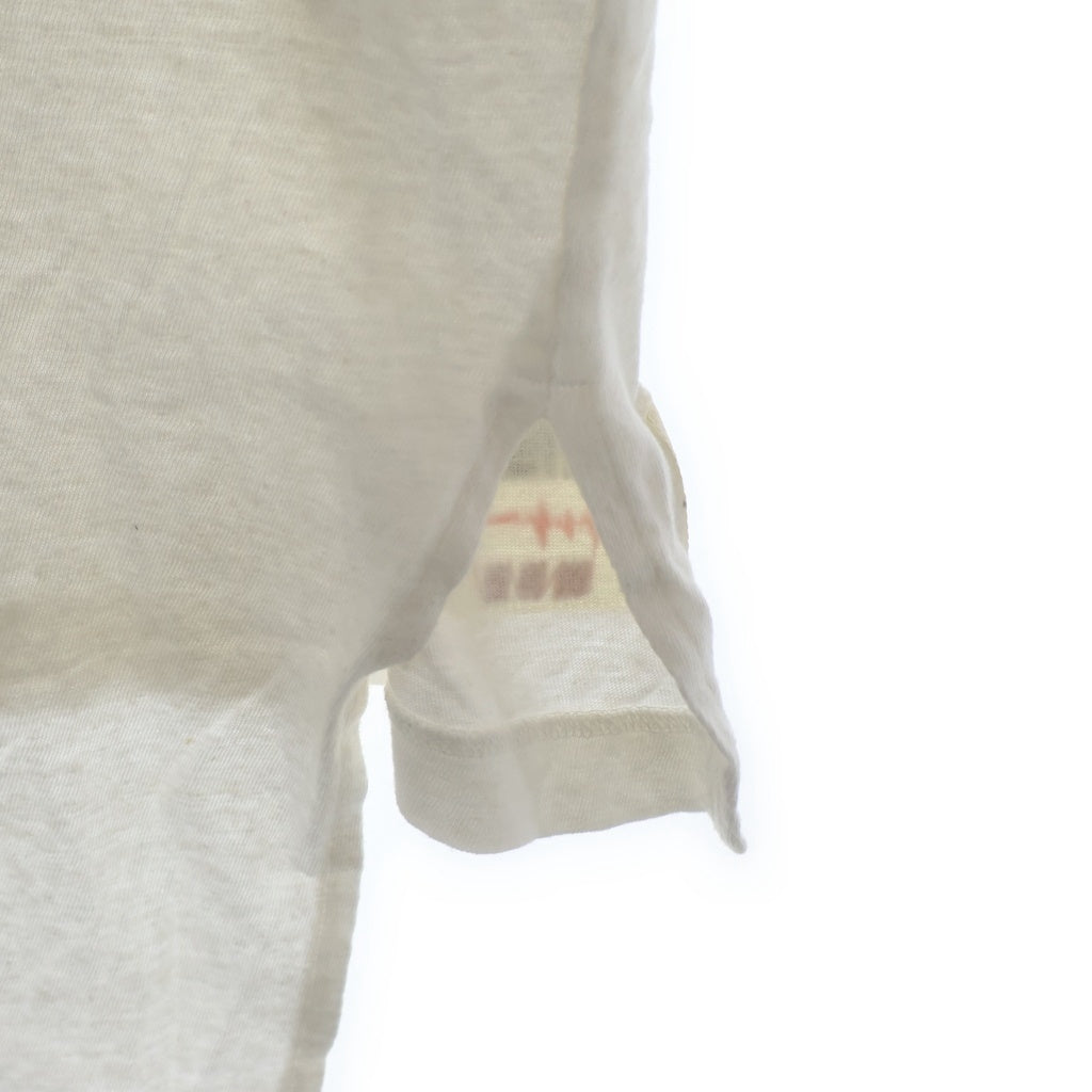 REGULATION Yohji Yamamoto MEN(レギュレーションヨウジヤマモトメン) 19SS アシンメトリー コットンリネン HH-T56-0-070 クルーネックTシャツ ホワイト
