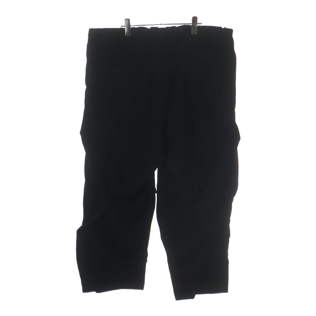 Yohji Yamamoto POUR HOMME(ヨウジヤマモト プールオム) 23SS ランダムタックP シワギャバジン HZ-P54-100 紐パン ブラック
