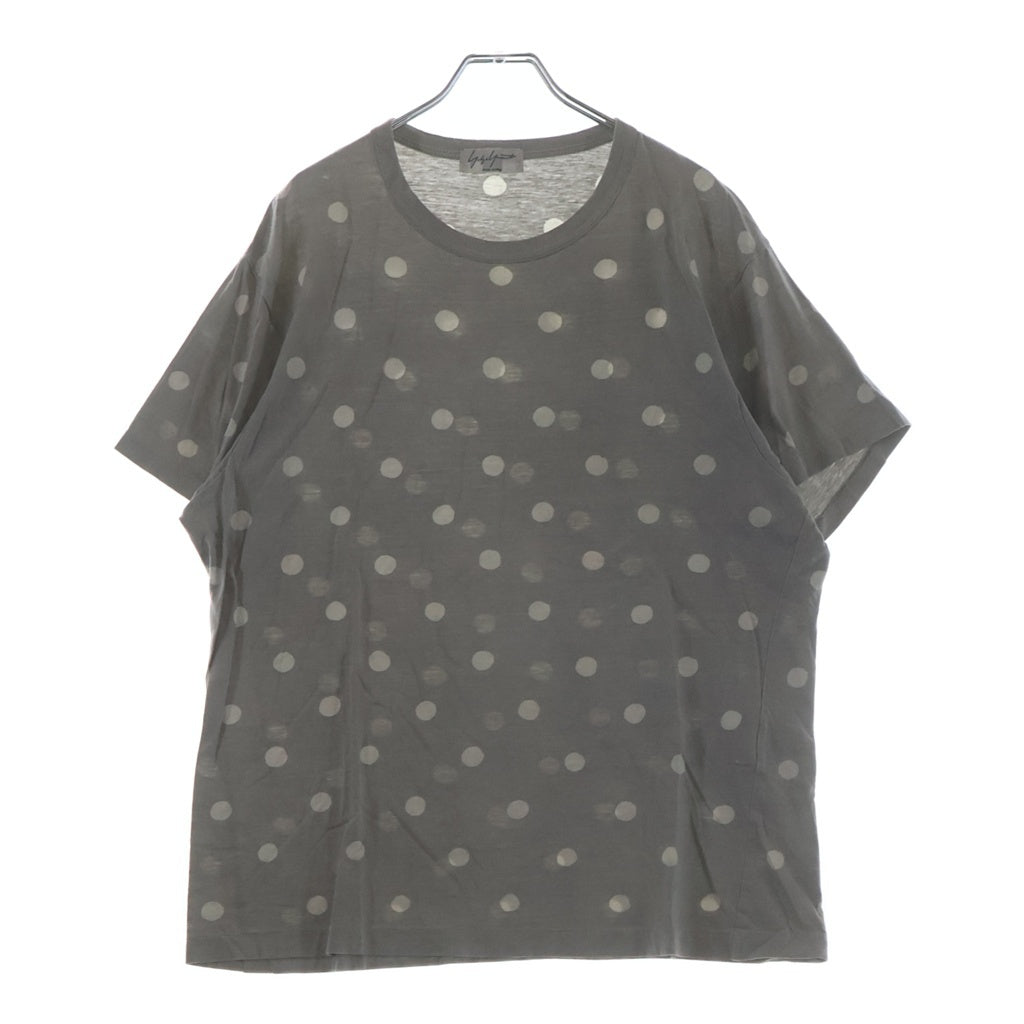 Yohji Yamamoto POUR HOMME(ヨウジヤマモト プールオム) 13SS ドット HX-T02-060 クルーネックTシャツ グレー