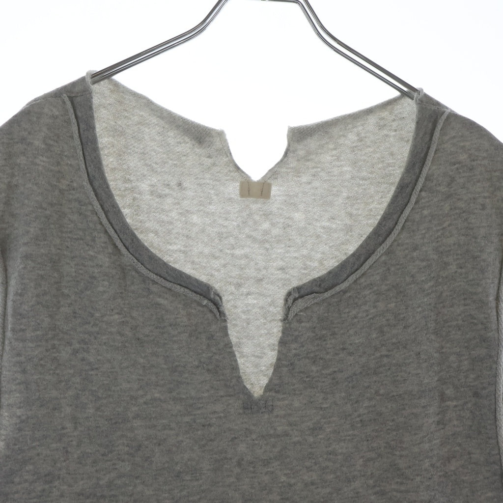 REGULATION Yohji Yamamoto MEN(レギュレーションヨウジヤマモトメン) 19SS SLEEVELESS SWEATER WITH FLAP POCKET AND SLITS IN NECKLINE スウェット HZ-T56-087 タンクトップ グレー