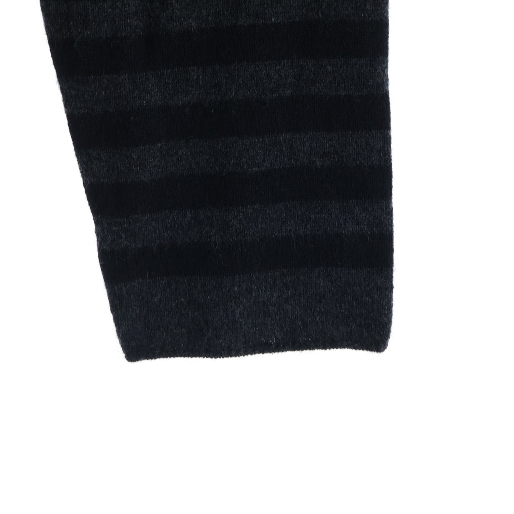 Yohji Yamamoto POUR HOMME(ヨウジヤマモト プールオム) 13AW ボーダー 切替 カシミア HQ-K93-198 カーディガン ブラック