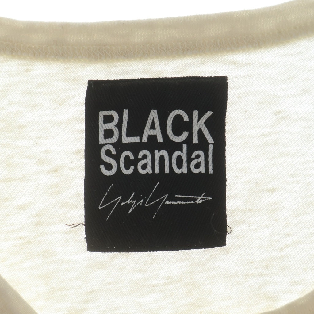 BLACK Scandal Yohji Yamamoto(ブラックスキャンダルヨウジヤマモト) 19AW ALL YOURE WANTING IS ME ヘンリーネック HC-T39-082 クルーネックカットソー ホワイト