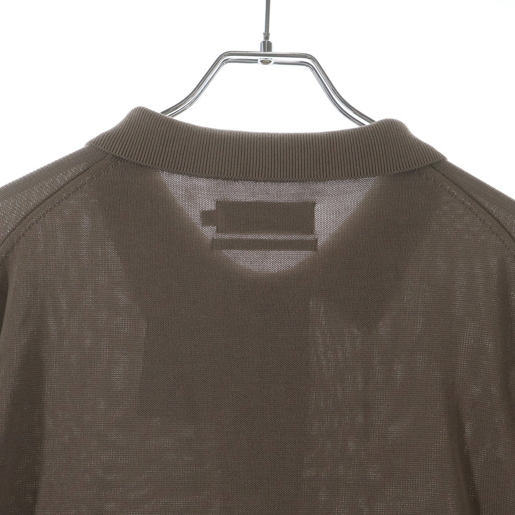 Graphpaper(グラフペーパー) 26SS Suvin High Gauge Knit Oversized L/S Shirt スビン ニットポロ ベージュ