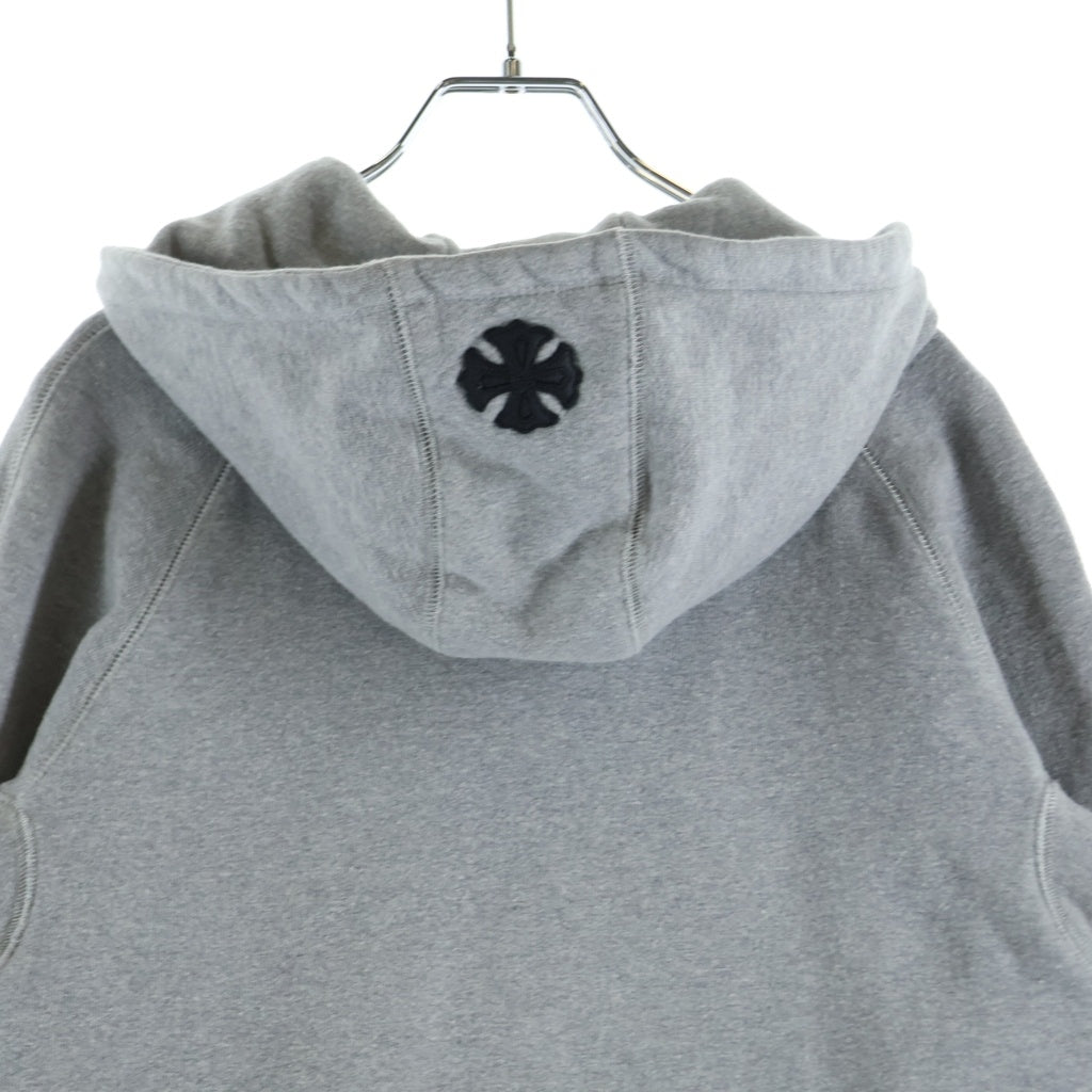 CHROME HEARTS(クロムハーツ) GRP Y NOT Zip Up Hoodie ダガージップ CHクロスジップ CHプラスパッチ付きダブルジップアップ グレーパーカー レディース