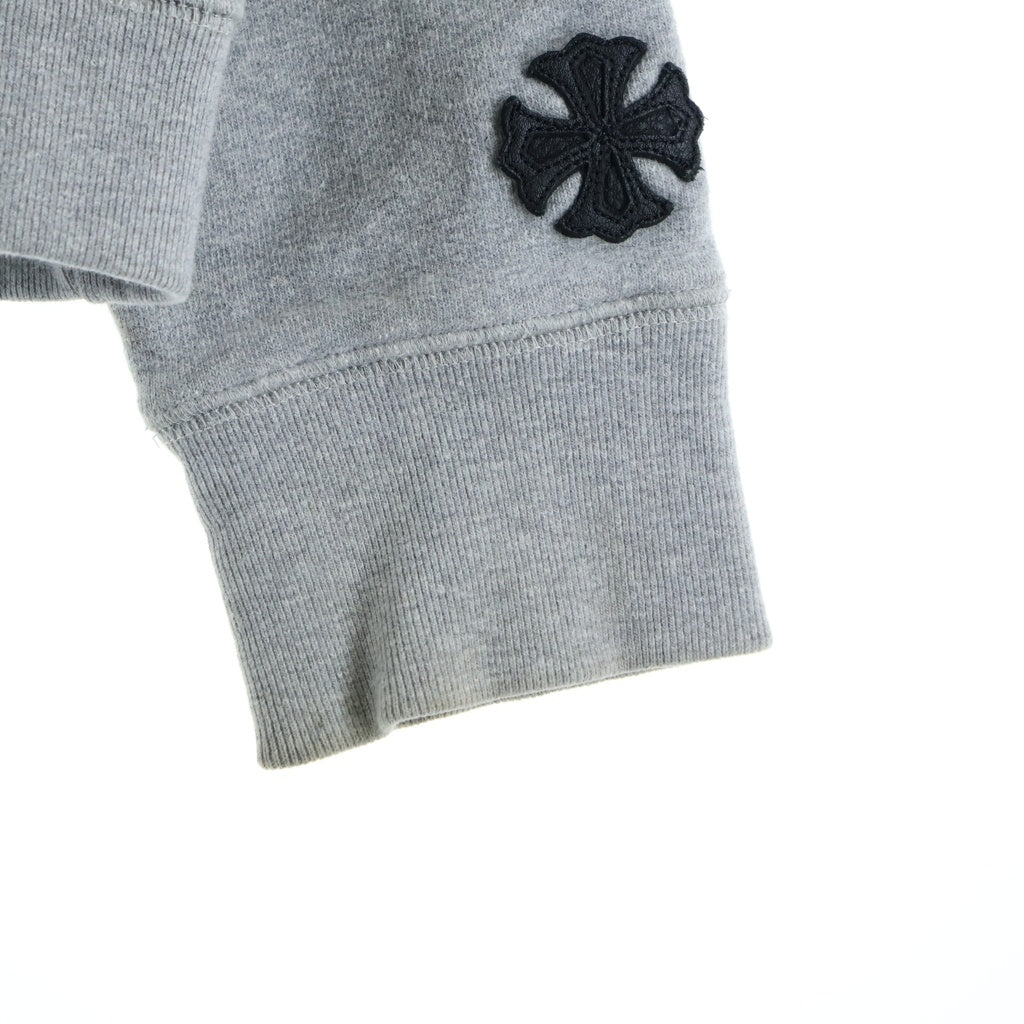 CHROME HEARTS(クロムハーツ) GRP Y NOT Zip Up Hoodie ダガージップ CHクロスジップ CHプラスパッチ付きダブルジップアップ グレーパーカー レディース
