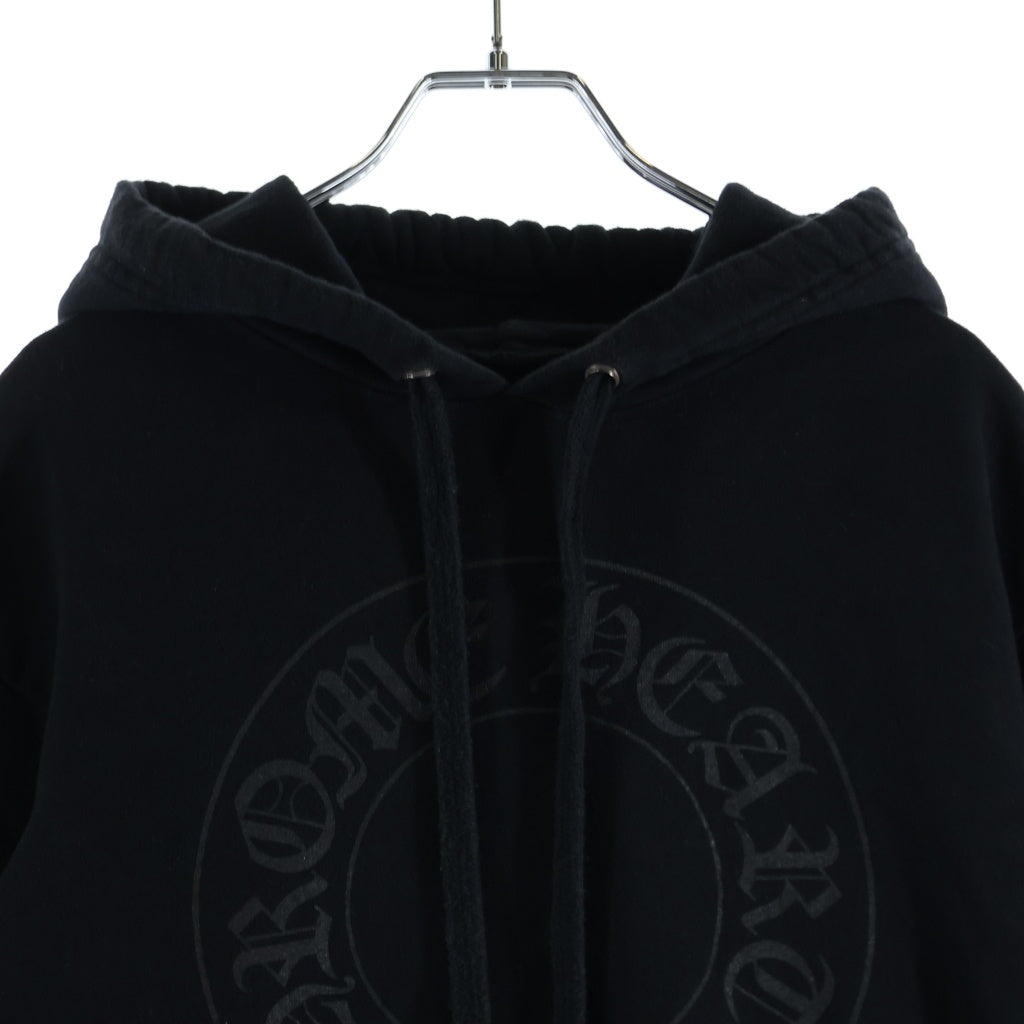 CHROME HEARTS(クロムハーツ) MATTY BOY チョンパーシルバートゥース 袖フローラル ホースシュー プルオーバーパーカー ブラック レディース