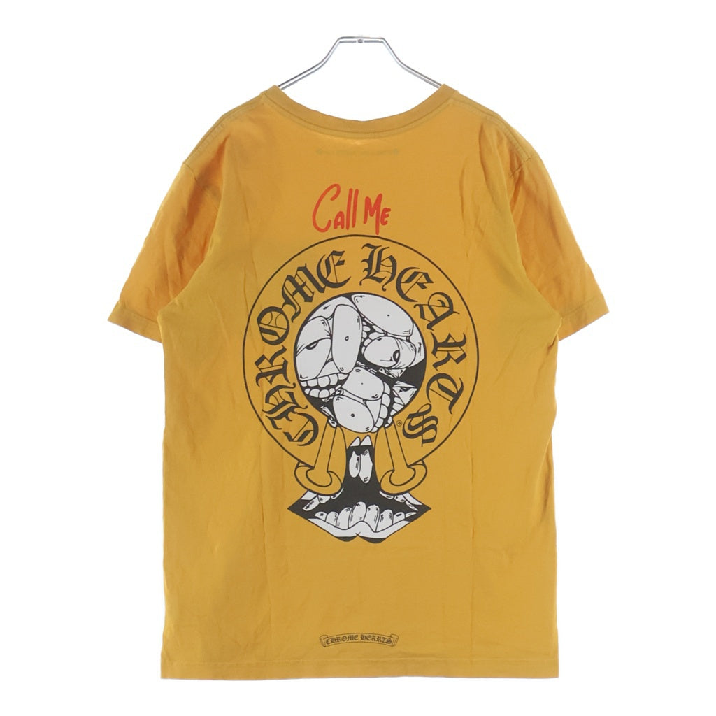 CHROME HEARTS(クロムハーツ) MATTY BOY PPO mustard Tee Call Me マッティボーイ マスタード プリント 半袖Tシャツ カットソー イエロー