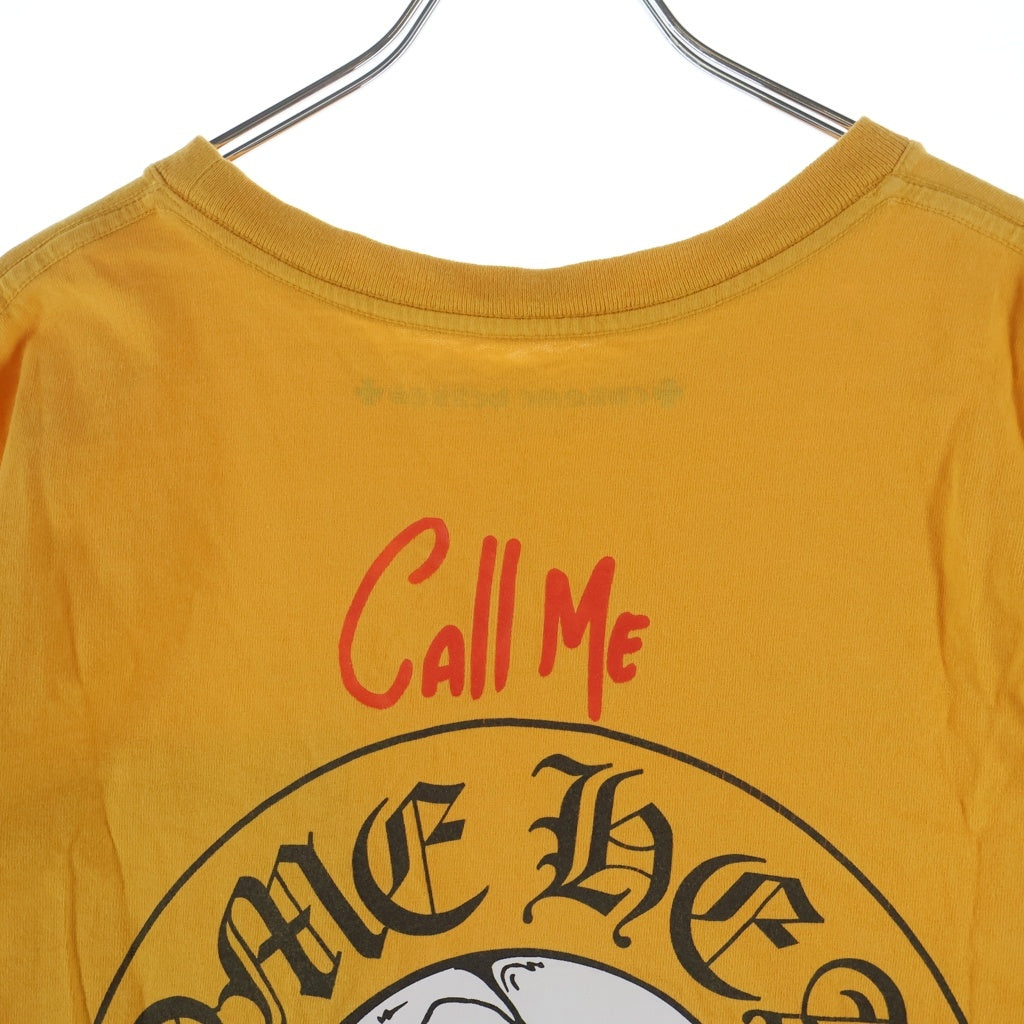 CHROME HEARTS(クロムハーツ) MATTY BOY PPO mustard Tee Call Me マッティボーイ マスタード プリント 半袖Tシャツ カットソー イエロー
