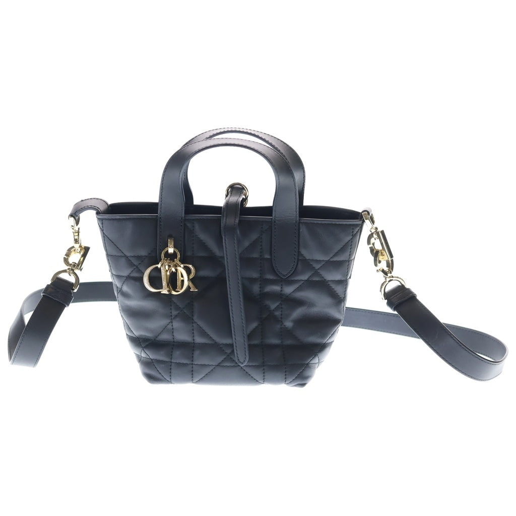 Christian Dior(クリスチャンディオール) Toujours Vertical Tote トゥジュール バーティカル トートバック ショルダーバッグ ブラック レディース