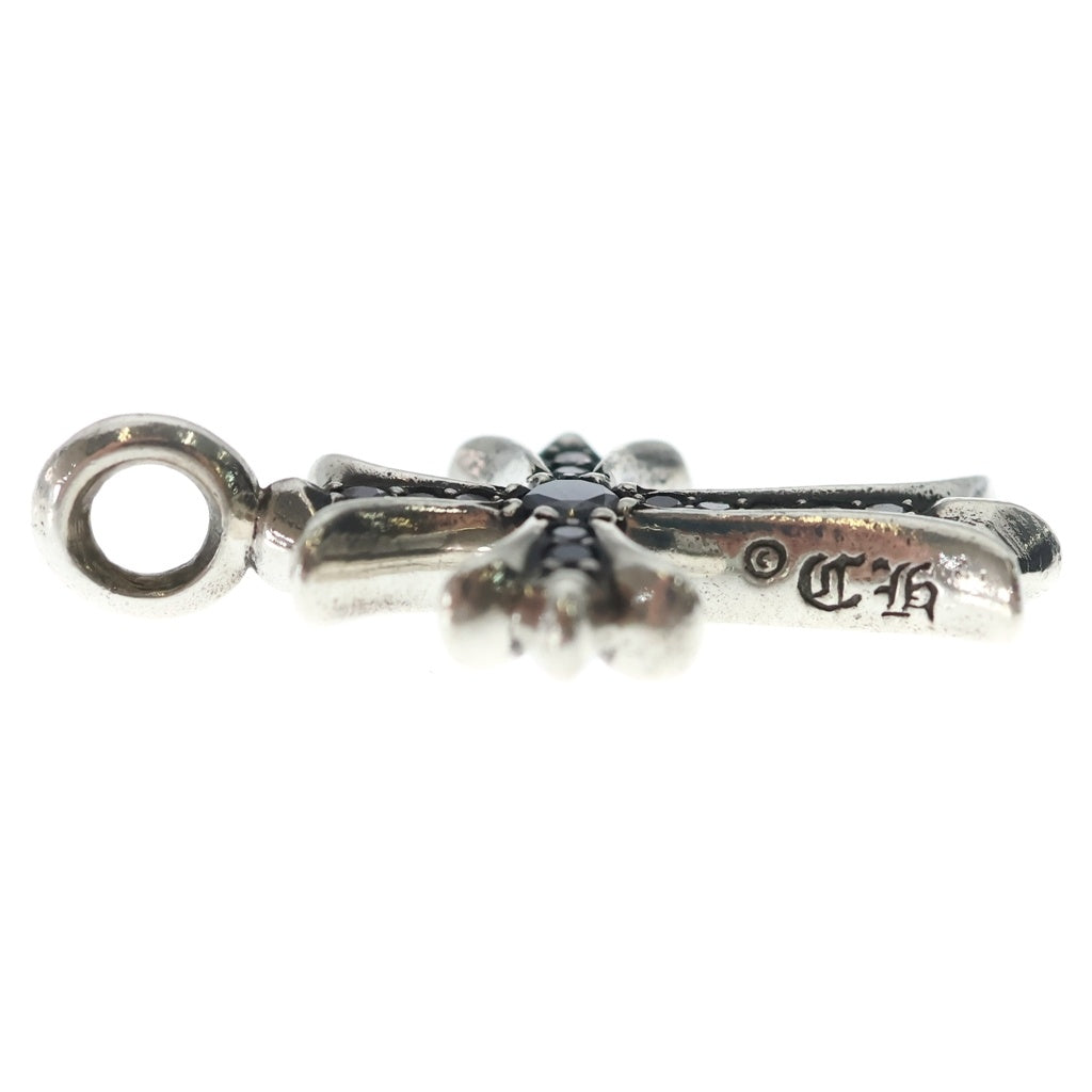 CHROME HEARTS(クロムハーツ) TNY CRSF P/B DIA タイニーファットクロス PAVEブラックダイヤ ペンダントトップ シルバー BCA322