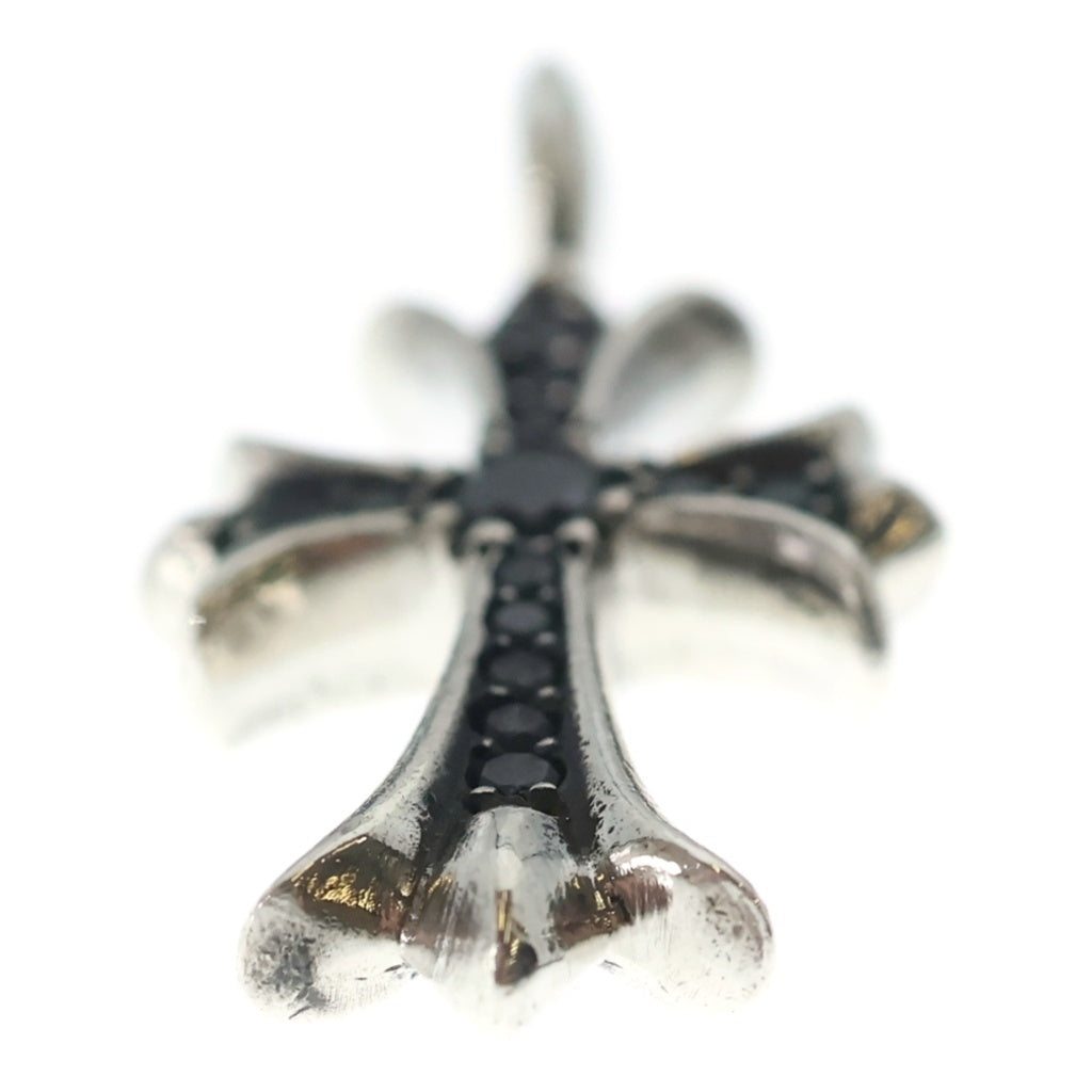 CHROME HEARTS(クロムハーツ) TNY CRSF P/B DIA タイニーファットクロス PAVEブラックダイヤ ペンダントトップ シルバー BCA322