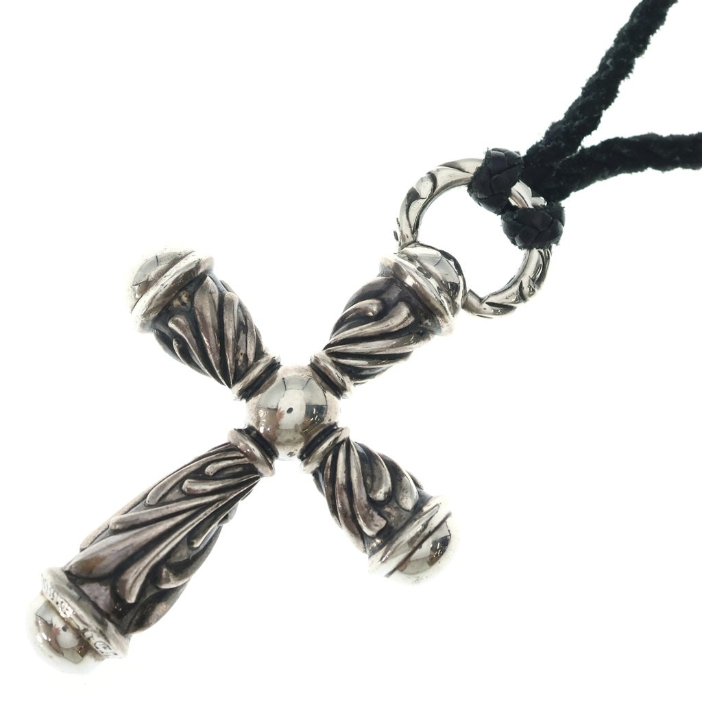 CHROME HEARTS(クロムハーツ) CAMPANA CROSS LG カンパナクロス ラージ レザーブレイド ペンダント ネックレス シルバー