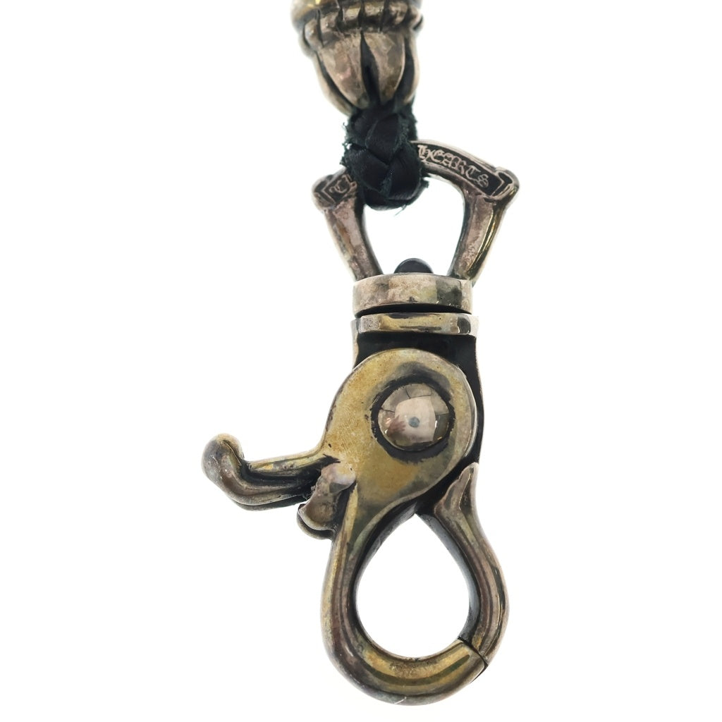 CHROME HEARTS(クロムハーツ) LIPS&TONGUE LANYARS リップ&タン ランヤード クリップホルダー レザーネックレス シルバー/ブラック