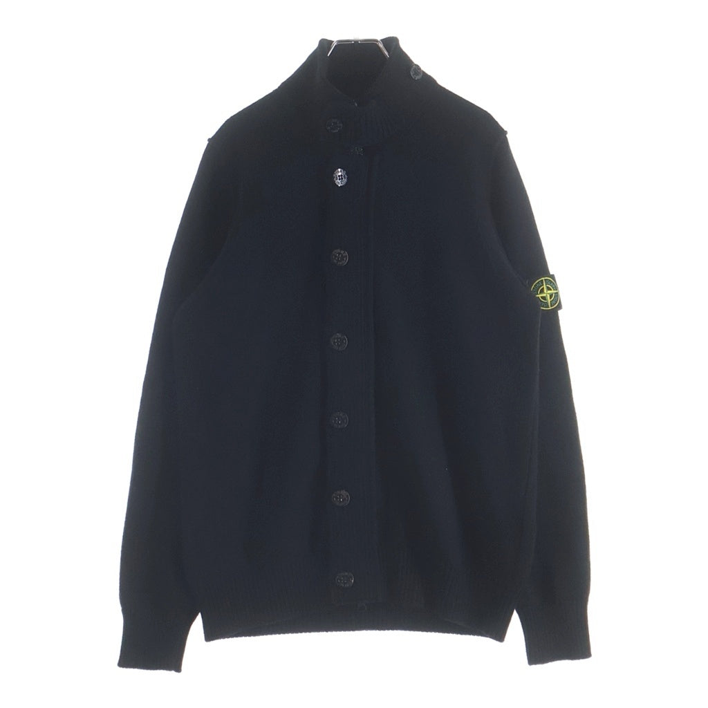 STONE ISLAND(ストーンアイランド) LAMBSWOOL cardigan ラムウール ニットカーディガン 8115547A3 ブラック