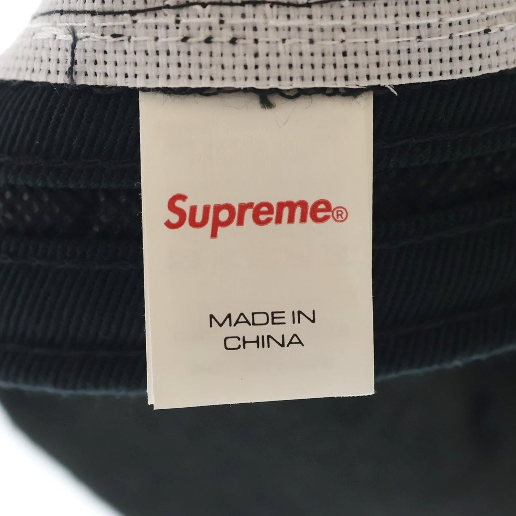 SUPREME(シュプリーム) 24SS CREEP 6-PANEL WHITE クリープ 6パネル キャップ ブラック
