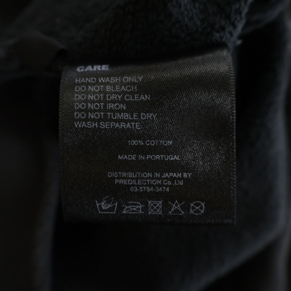 ASKYURSELF(アスクユアセルフ) Studded Rhinestone Three Cross Zip Up Hoodie スタッズ クロス 切りっぱなし ジップパーカー ブラック