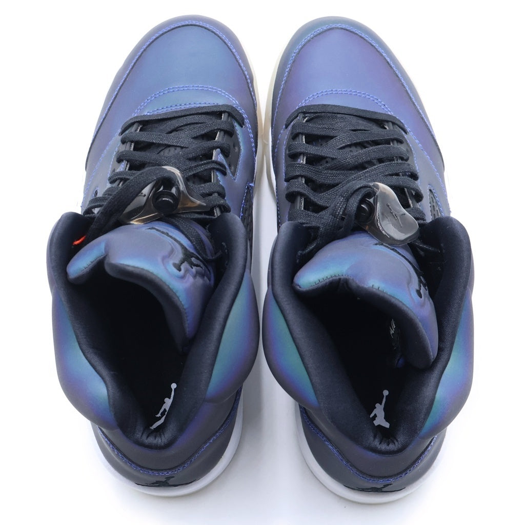 NIKE(ナイキ) WMNS Air Jordan 5 Oil Grey CD2722-001 ハイカットスニーカー 27cm/US10 ブルー