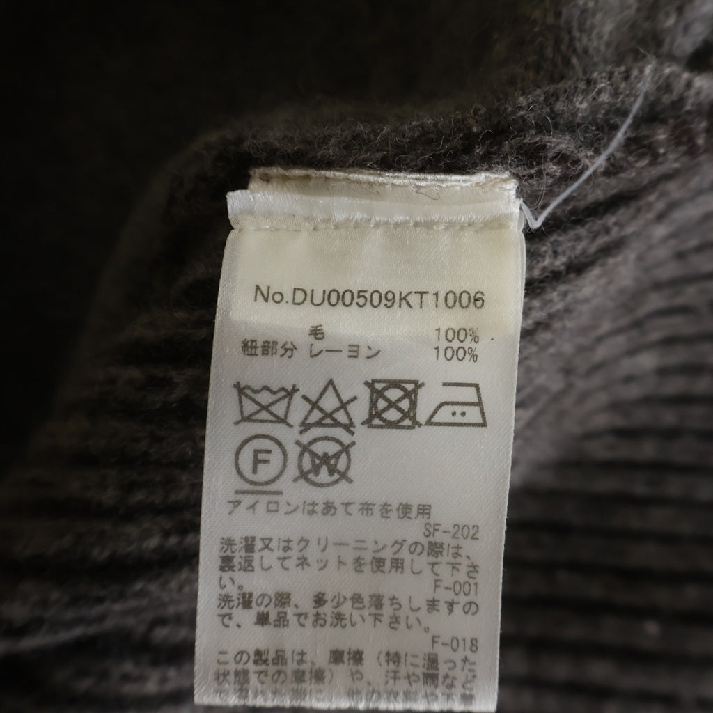 MAISON KITSUNE(メゾンキツネ) Loose-Fit Zip-Up Cardigan ジップアップカーディガン ニットセーター DU00509KT1006 チャコールグレー