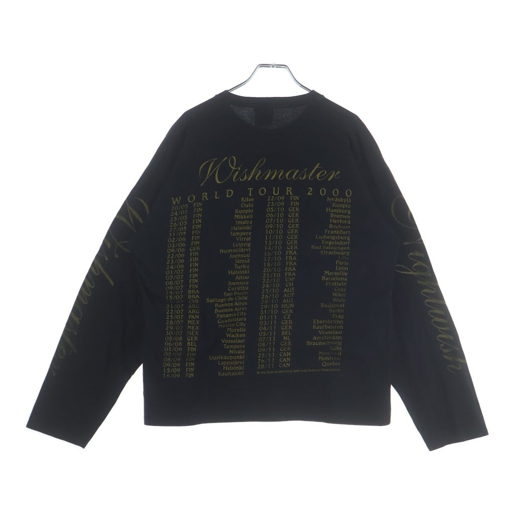 VINTAGE(ヴィンテージ) 00s NIGHT WISH Wishmaster ナイトウィッシュ ウィッシュマスター 袖プリ ロングスリーブカットソー ブラック