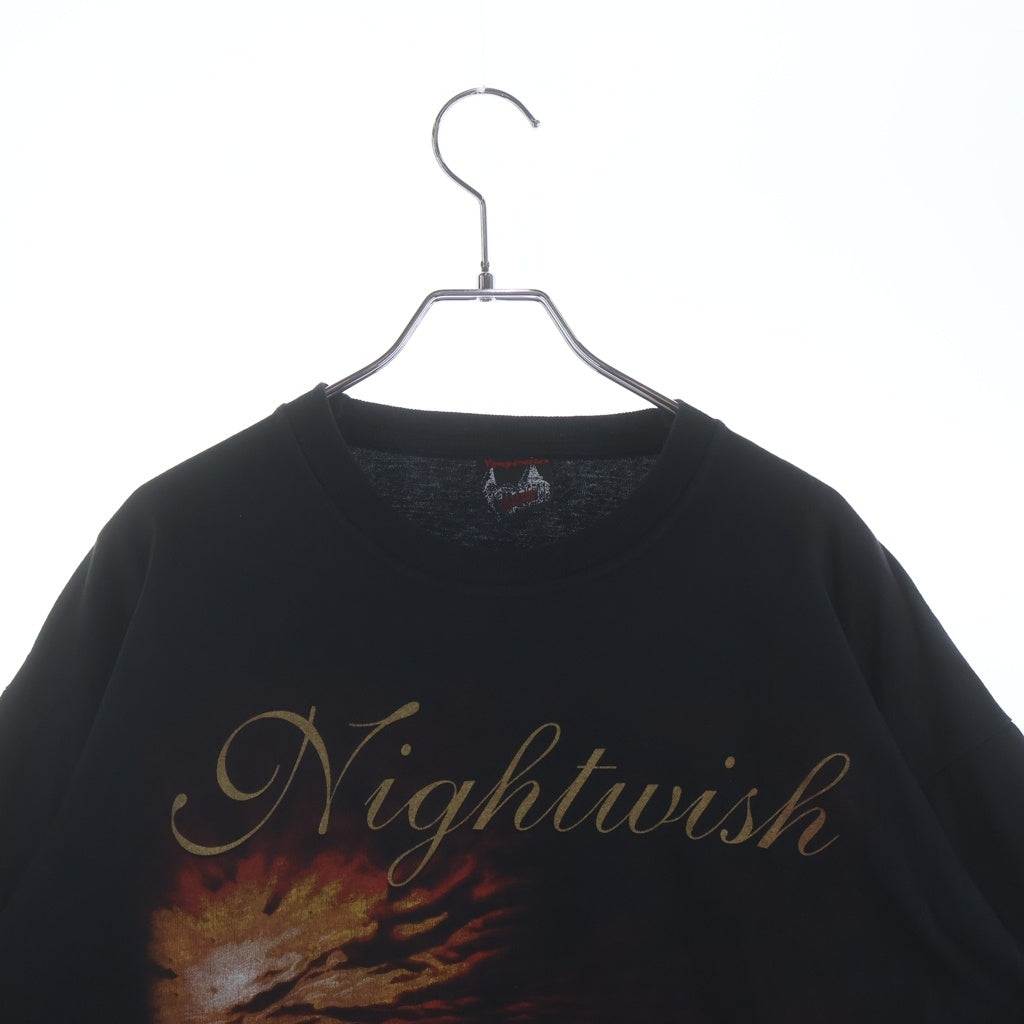 VINTAGE(ヴィンテージ) 00s NIGHT WISH Wishmaster ナイトウィッシュ ウィッシュマスター 袖プリ ロングスリーブカットソー ブラック