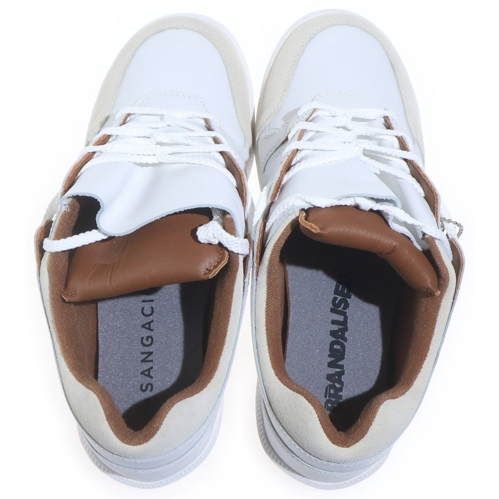 Sangacio(サンガッチョ) ×BRANDALISED バンクシー ローカットスニーカー ホワイト