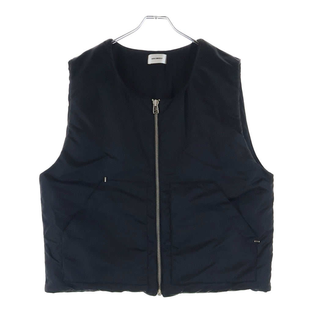 ASKYURSELF(アスクユアセルフ) Nylon Puffer Bomber Vest ナイロン パファー ボンバー ベスト ブラック