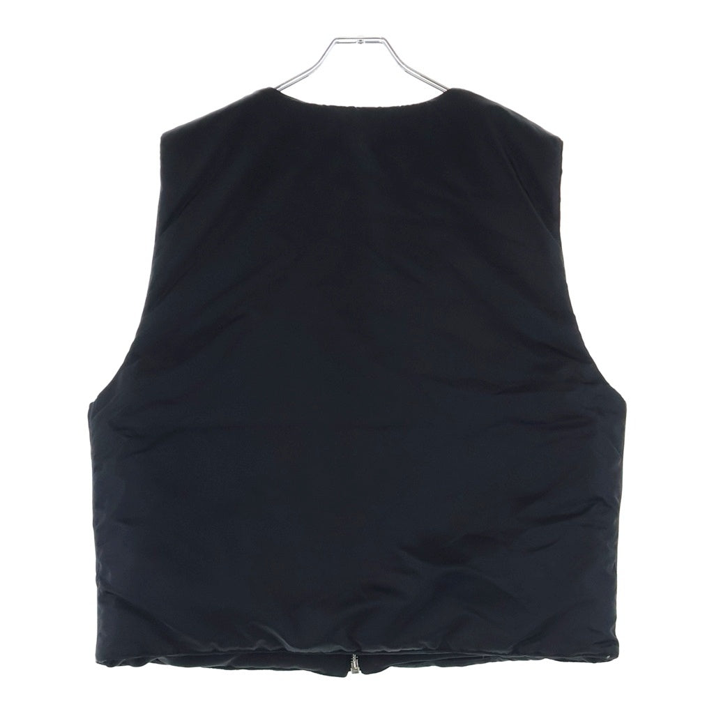 ASKYURSELF(アスクユアセルフ) Nylon Puffer Bomber Vest ナイロン パファー ボンバー ベスト ブラック