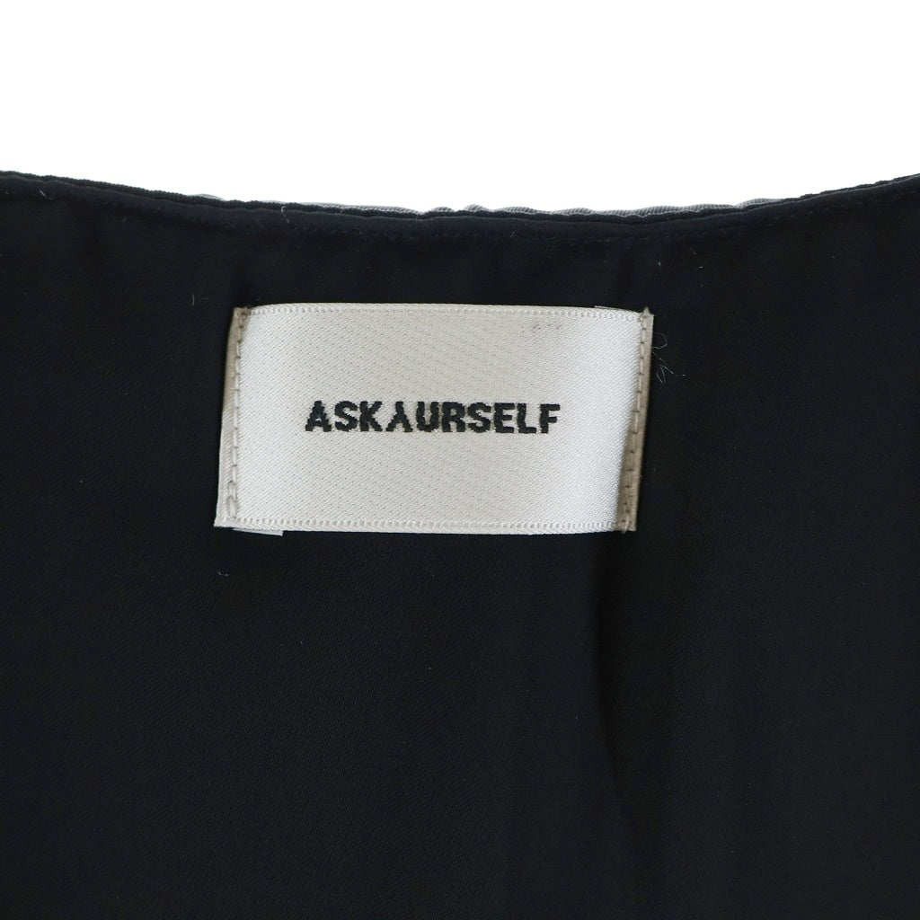 ASKYURSELF(アスクユアセルフ) Nylon Puffer Bomber Vest ナイロン パファー ボンバー ベスト ブラック