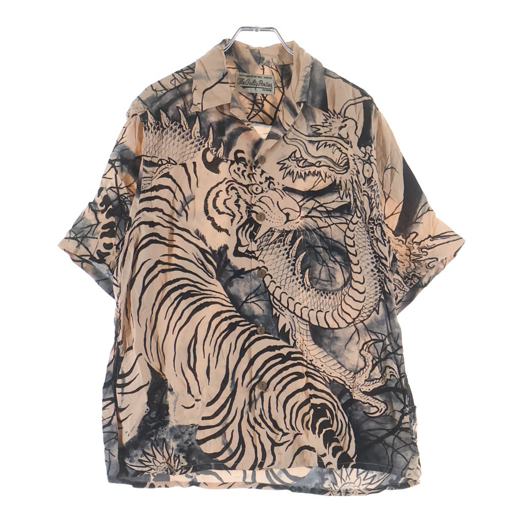 WACKO MARIA(ワコマリア) 22SS × TIM LEHI ティムリーハイ HAWAIIAN SHIRT S/S 開襟 半袖ハワイアンシャツ サーモンピンク