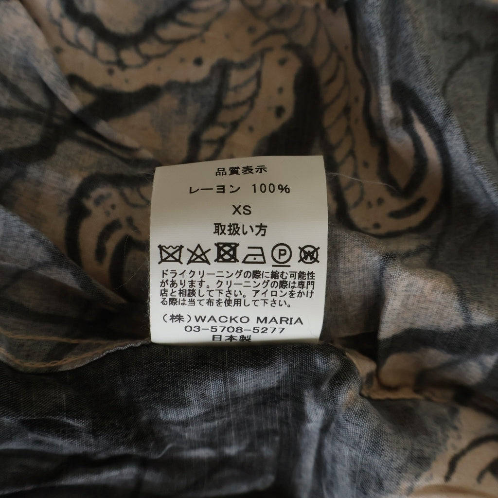 WACKO MARIA(ワコマリア) 22SS × TIM LEHI ティムリーハイ HAWAIIAN SHIRT S/S 開襟 半袖ハワイアンシャツ サーモンピンク