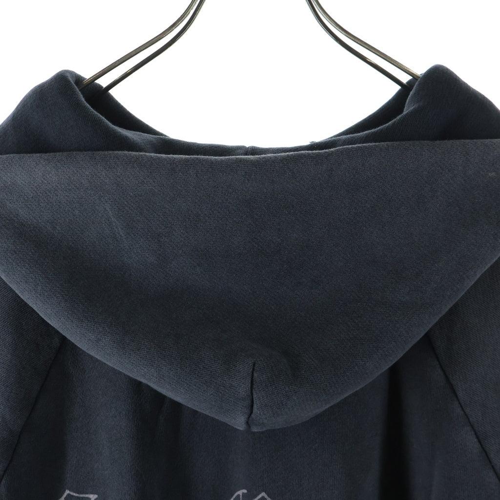 ASKYURSELF(アスクユアセルフ) AYS Marked Repaired Hoodie マークド リペアード ダメージ加工 プルオーバーパーカー ブラック