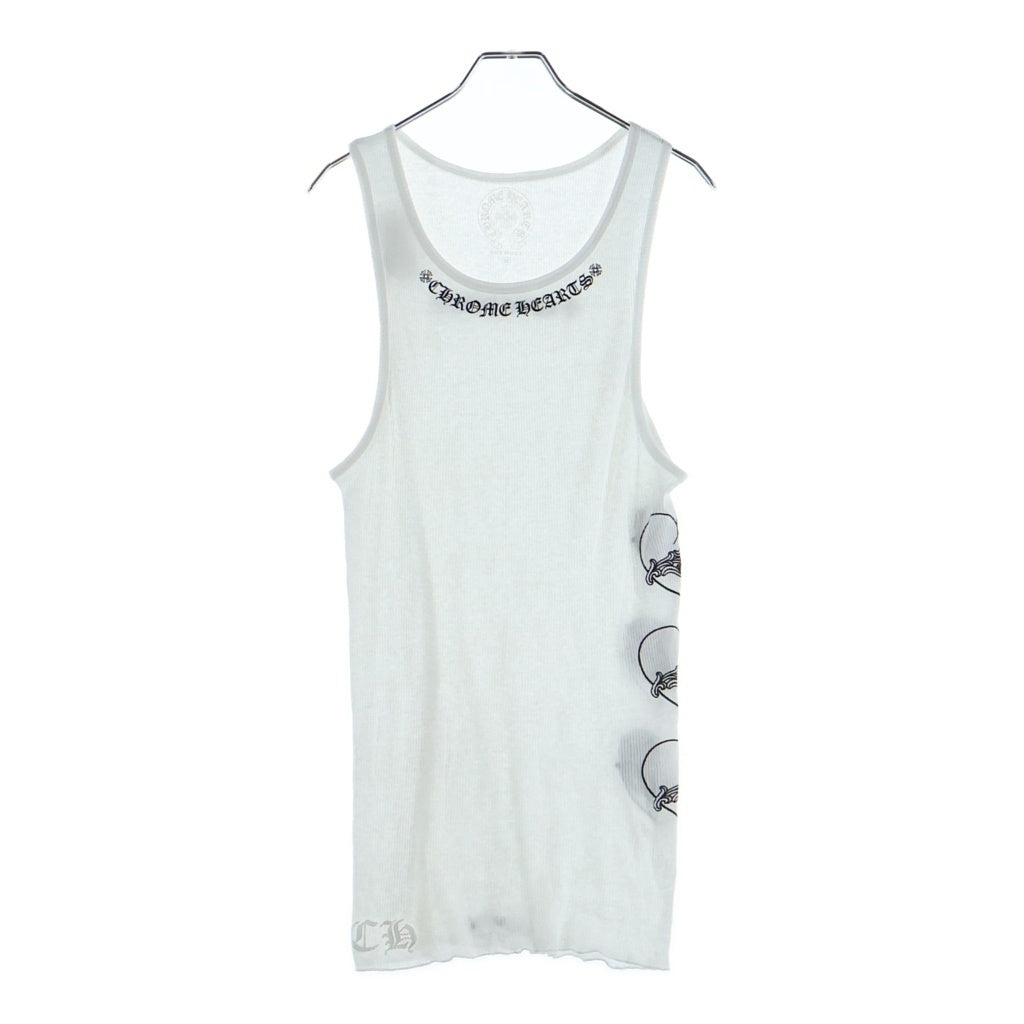 CHROME HEARTS(クロムハーツ) Viny Heart Love You Rib Tank Top ヴィニーハート ラブユー リブ タンクトップ ホワイト
